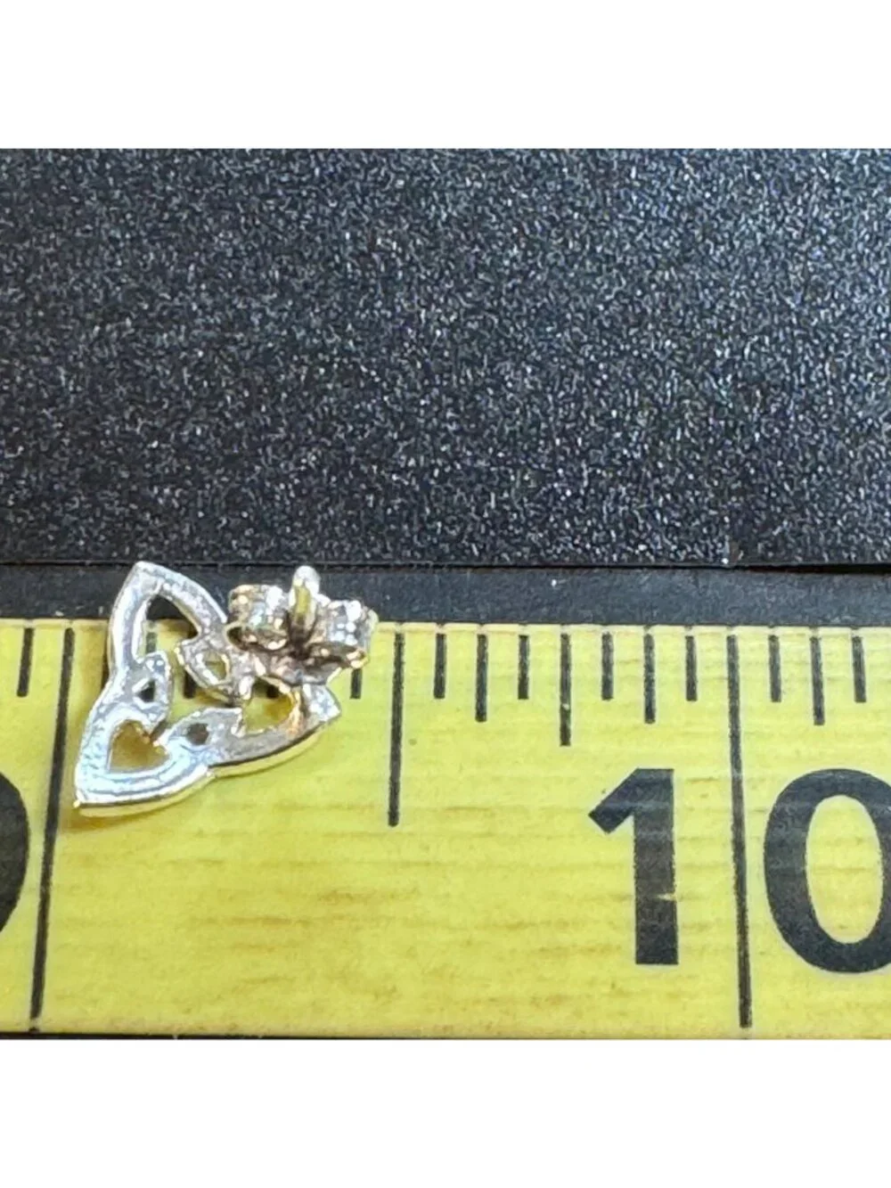 Triangular Sterling Silver 925 Celtic Knot Design Stud Earrings Size 1/2